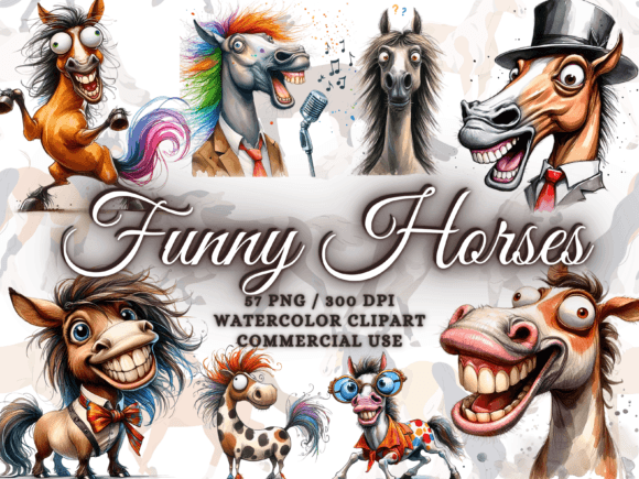 Download Watercolor Horses Clipart Cute Horse Png - Cute horse Collection