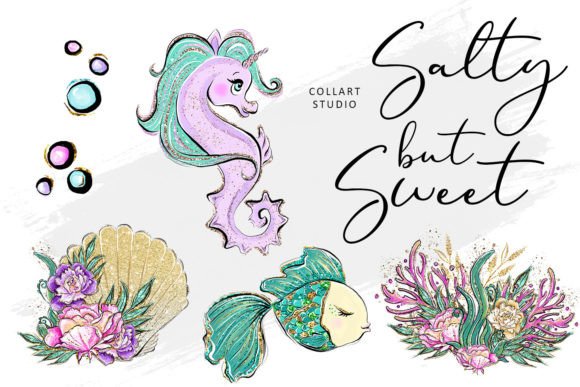 Download Mermaid Clipart Set, Fairy Tale, Summer - Mermaid clipart Collection