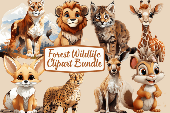 Download Forest Wildlife Clipart Bundle - Wildlife clipart bundle Collection