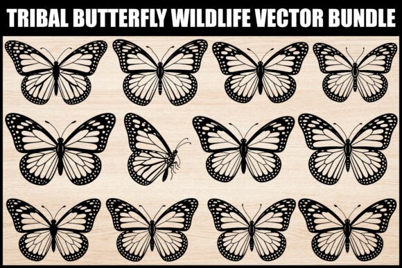 Download Tribal Butterfly Wildlife Vector Set - Premium Resources