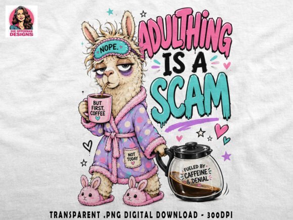 Download Title: Coffee Llama PNG | Scam Quote - Llama png Collection