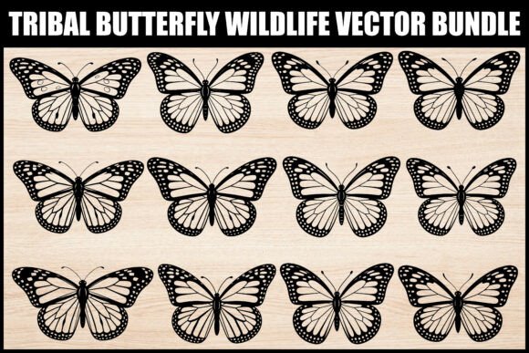 Download Tribal Butterfly Wildlife Vector Set - Premium Resources