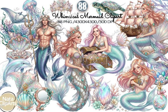 Download Whimsical Mermaid Clipart - Mermaid clipart Collection