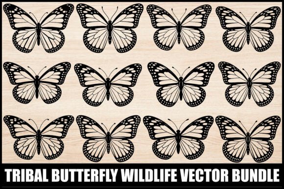 Download Tribal Butterfly Wildlife Vector Set - Premium Resources