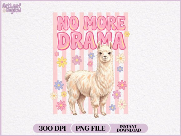 Download Preppy No More Drama Llama PNG - Llama png Collection