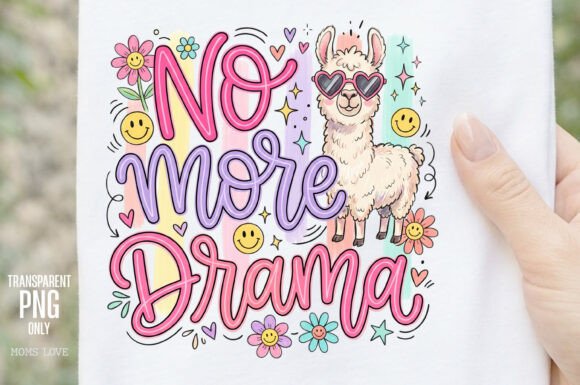 Download No More Drama Llama Funny Llama PNG - Llama png Collection