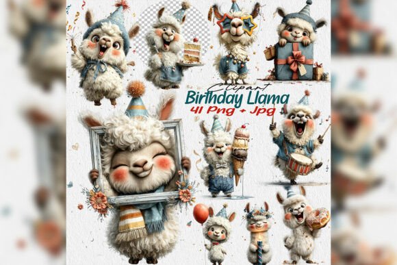 Download Whimsical Birthday Llama PNG Clipart - Llama png Collection